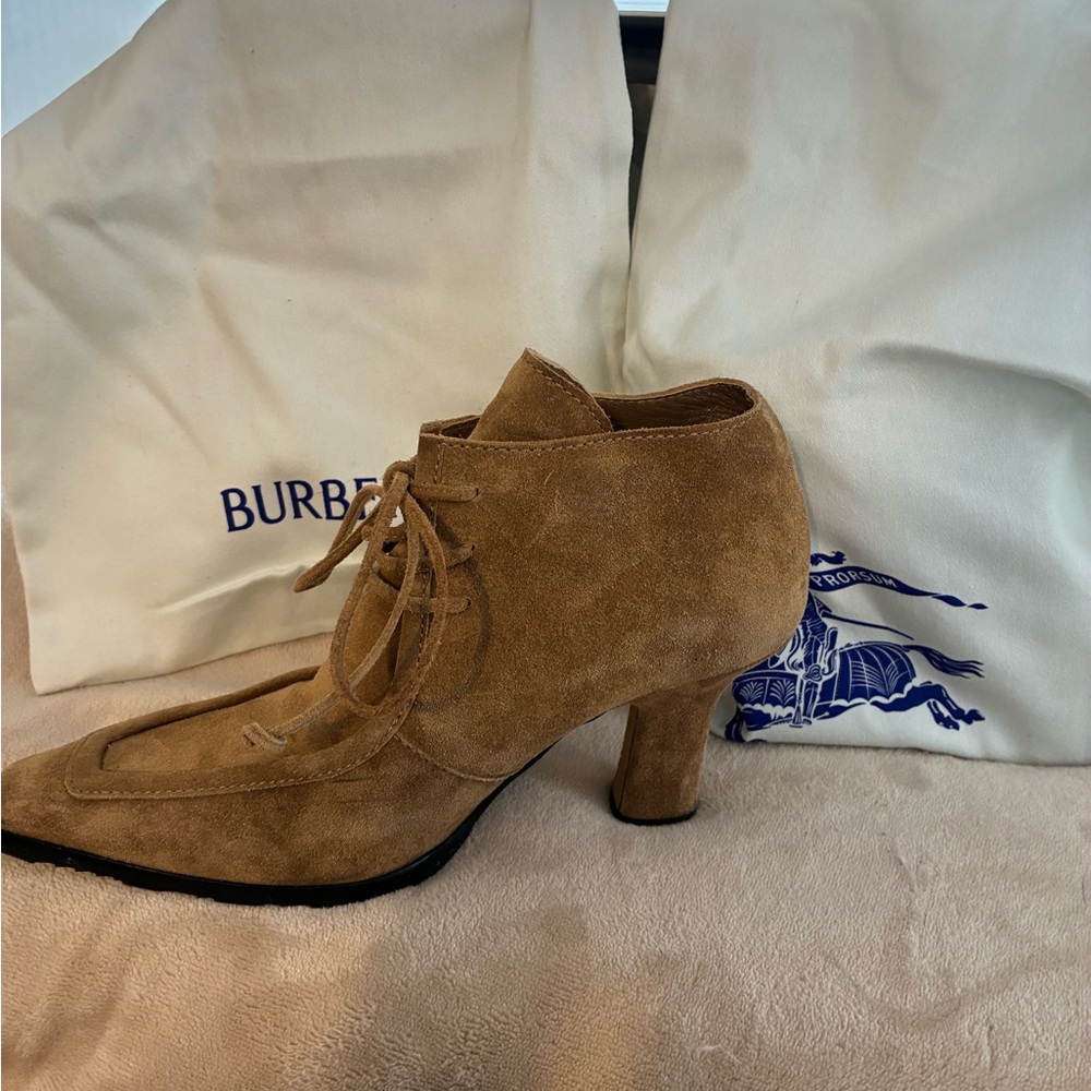 Burberry Tan Suede Ankle Boots - Picture 11 of 13
